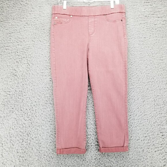 Liverpool Jeans Womens 30 Pink The Capri Pink Stretch Denim - Picture 1 of 12